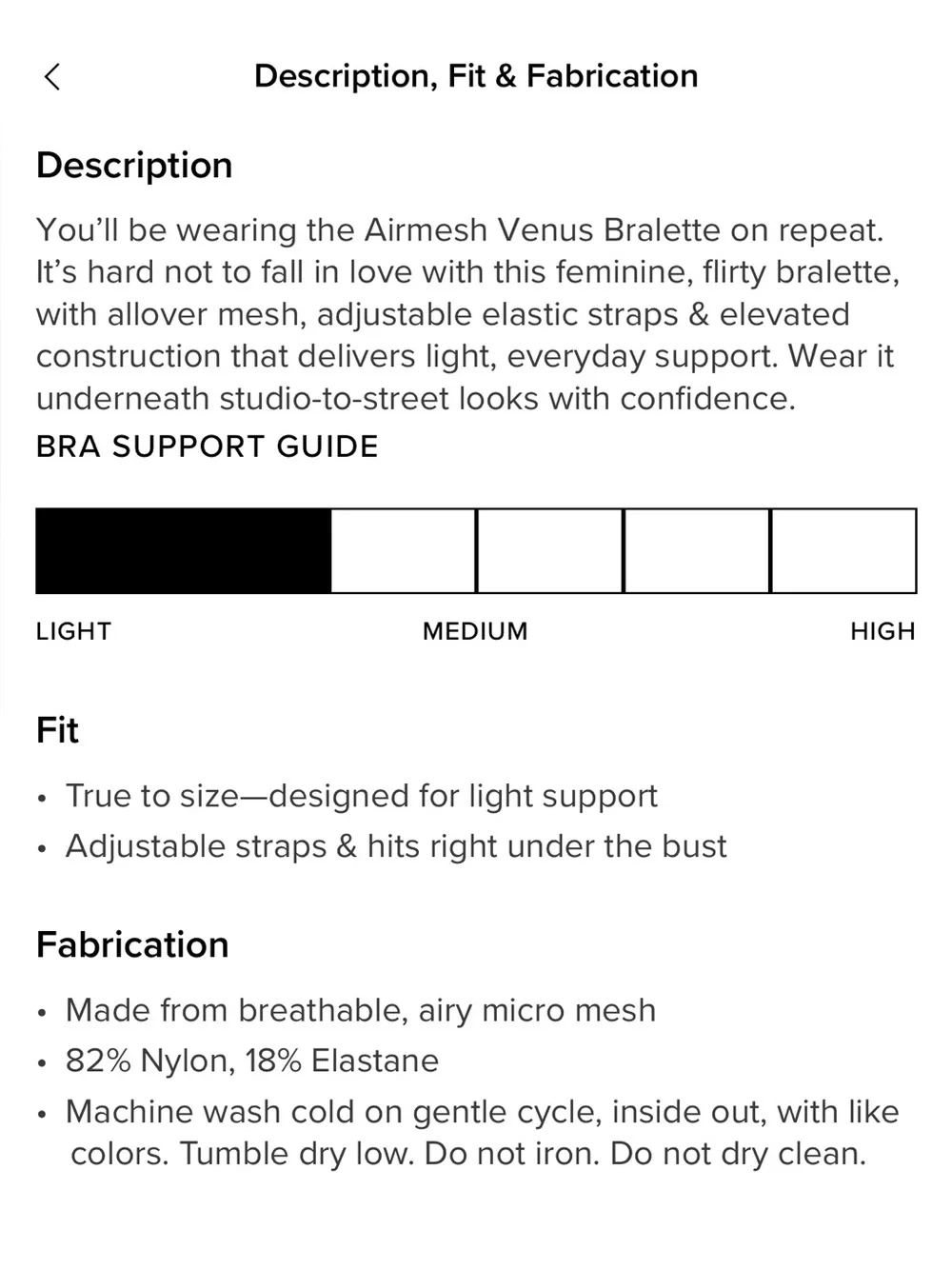 ALO Yoga Airmesh Venus Bralette White Sheer Mesh S Small